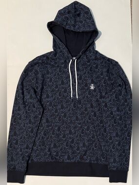 Original Penguin Blue Patterned Penguin Hoodie